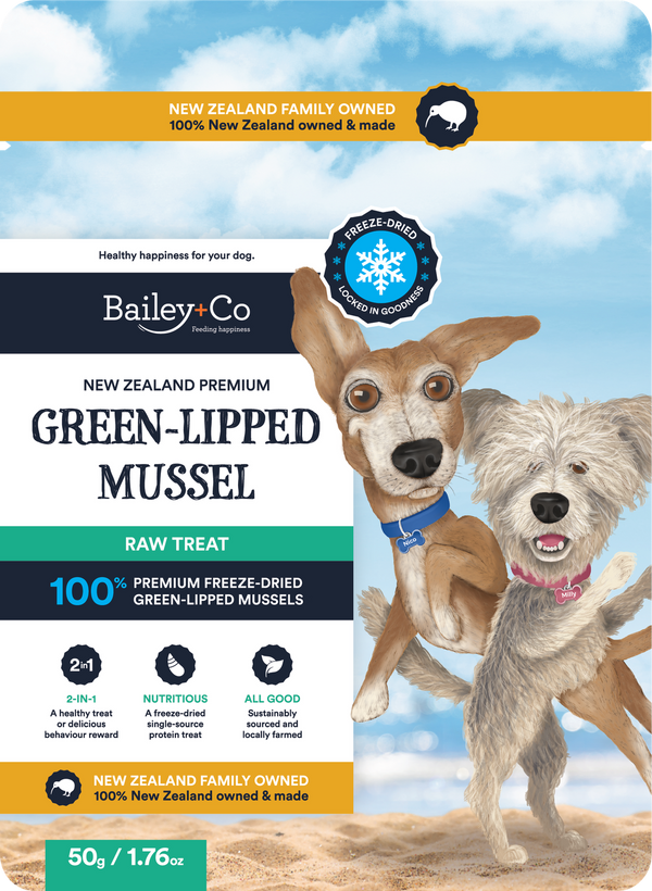 Bailey+Co Freeze Dried NZ Premium Green-Lipped Mussel Raw