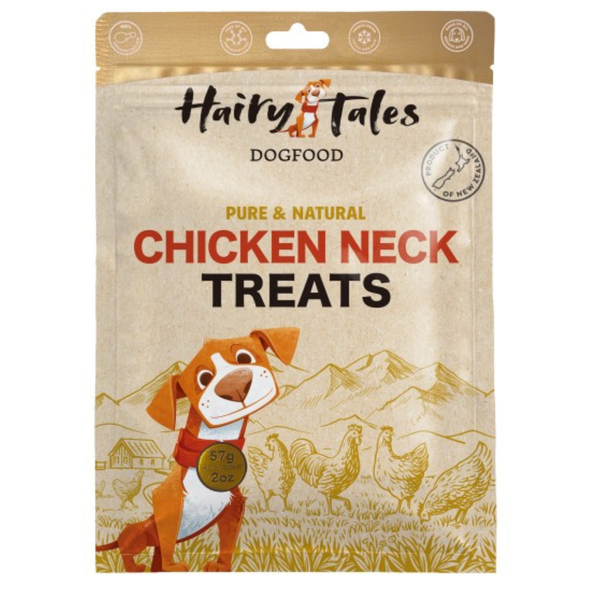 Hairy Tales Chicken Neck Freeze Dried Dog Treats