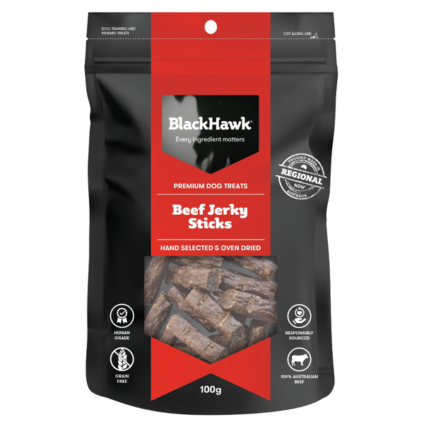 Black Hawk Beef Jerky Sticks Dog Treats