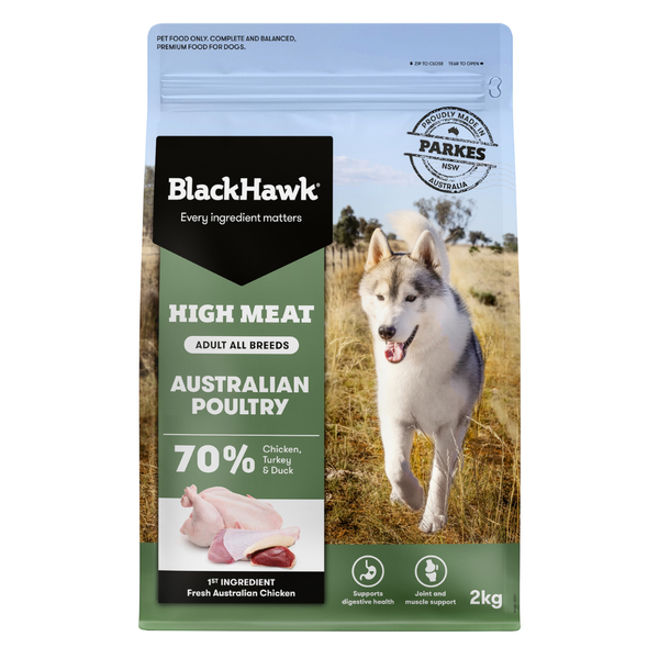 Black Hawk High Meat Australian Poultry Recipe Dry Dog Food