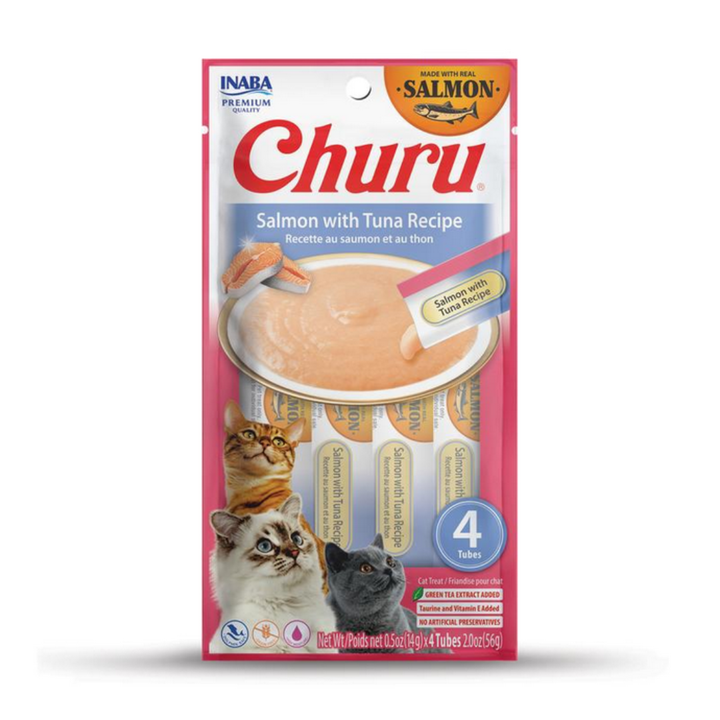 Inaba Churu Salmon with Tuna Recipe Cat Treats - Pet Factory New Zealand