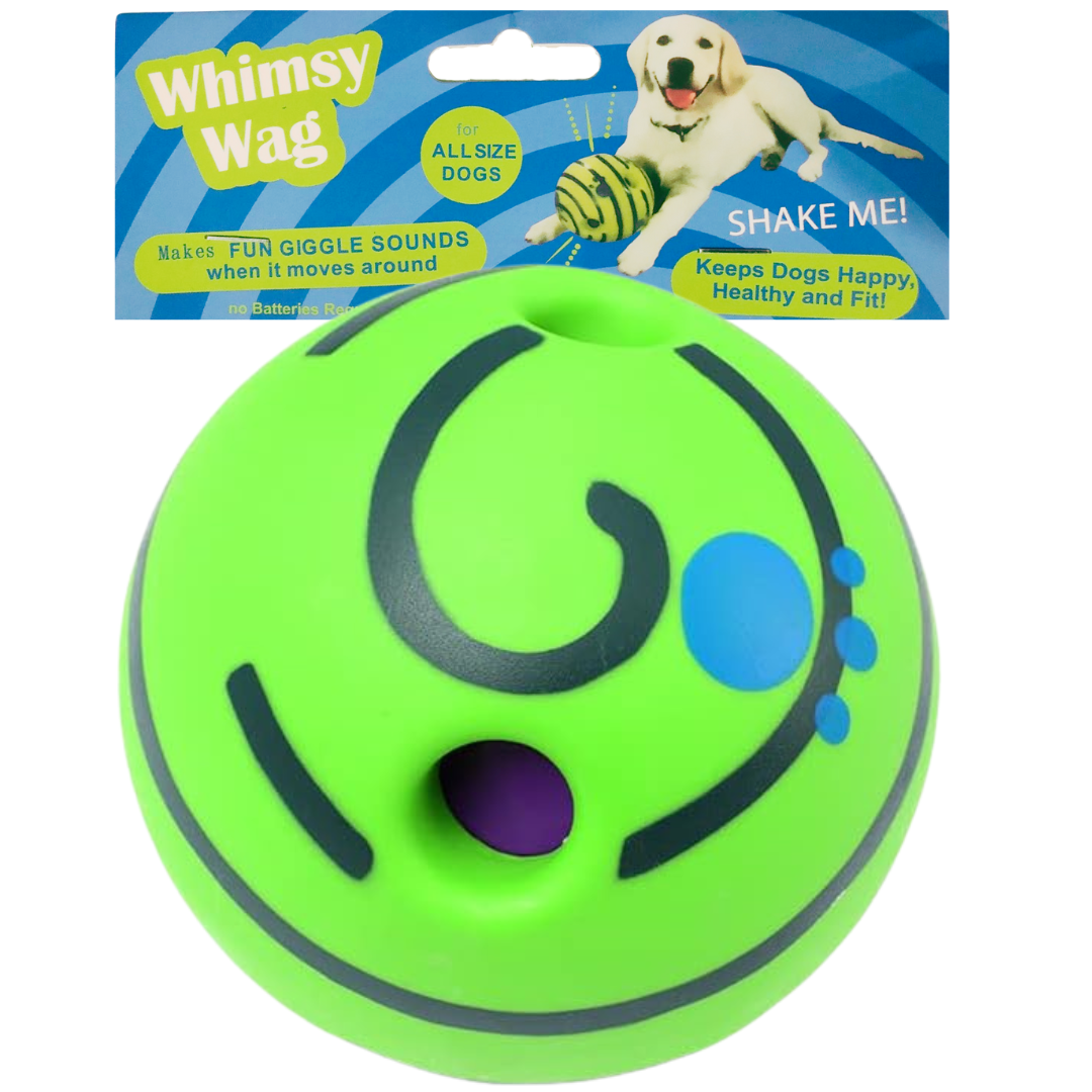 Wobble Wag Giggle Ball Interactive Dog Toy – Fun Sounds, Squeaky, Unstuffed Vinyl Ball For Medium To XXL Dogs (DG10048)