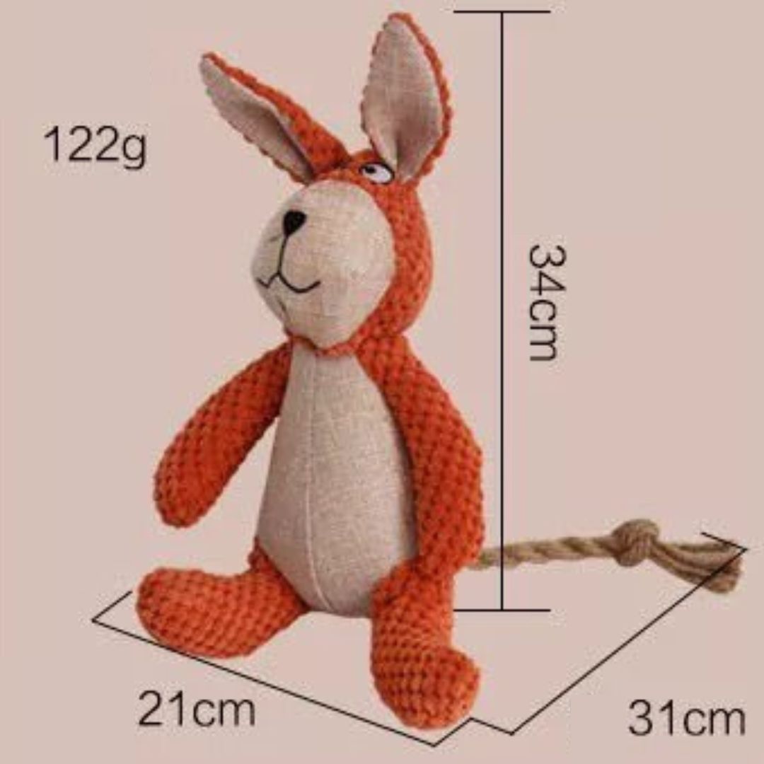 Checkers Plush & PlayClean Squeaky Chew Dog Toy Rabbit – Pet Factory ...