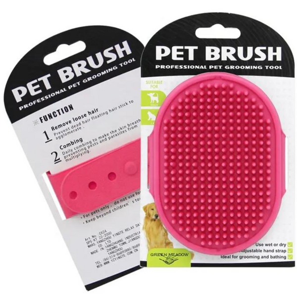 Pet Bath Grooming Brush, Adjustable Soft Silicone Comb