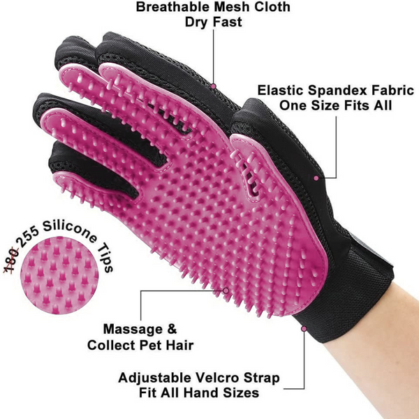 Pet Grooming Gentle Deshedding Brush Glove