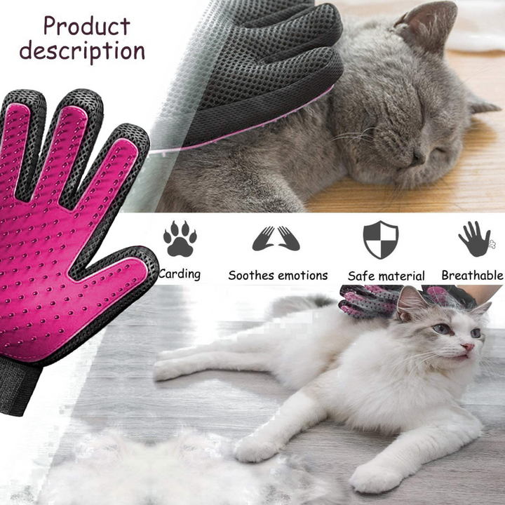 Cat grooming glove pets at home deals