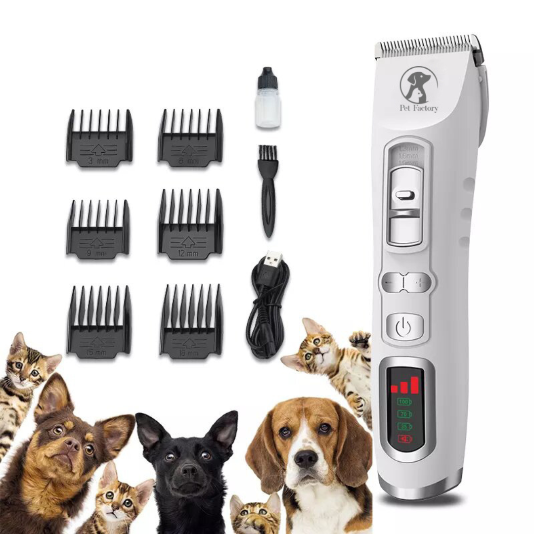Pet Grooming Kit, Upgraded Rechargeable Cordless Electric Quiet Hair C ...